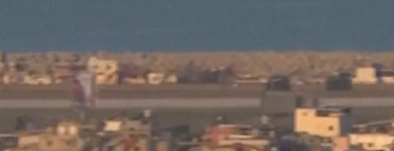 A commercial flight was seen taking off amid explosions in Beirut