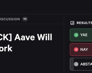 Aave’s proposal clears the first hurdle after a split vote