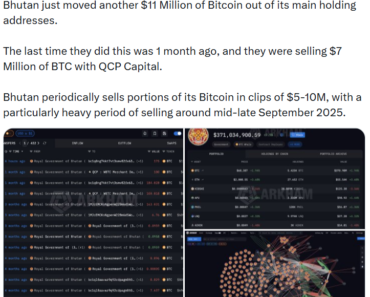 Bhutan Transfers $11.8 Million in Bitcoin for Possible Sale: Arkham