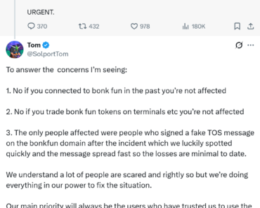 Bonk.fun Domain Hijacked To Hit Crypto Wallet Drainer