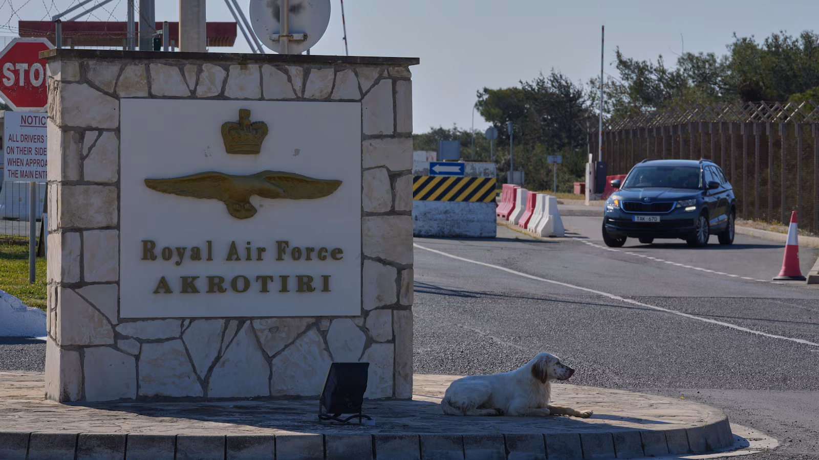 Britain has said it is not at war after a drone hit the Akrotiri base in Cyprus Britain has said it is not at war after a drone hit the Akrotiri base in Cyprus