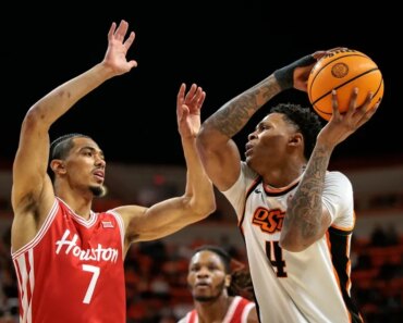 Chase McCarty’s career day helped Houston sneak past Oklahoma State.