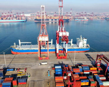 China’s exports sharply beat expectations in the first two months as the trade surplus hit the highest on record