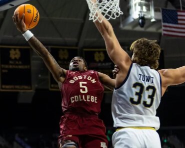 Fred Payne leads Boston College over Notre Dame.