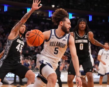 Georgetown upset Villanova in a rare trip to the Big East semifinals.