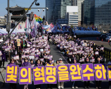 In pictures: International Women’s Day rallies around the world
