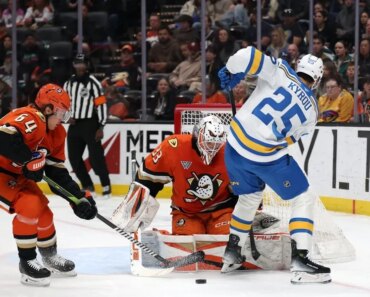 Joel Hofer recorded his fifth shutout of the season for the Blues Blank Ducks.