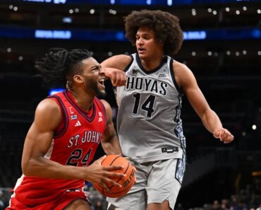 No. 18 St. John’s overcame a 12-point gap to beat Georgetown.