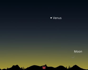One of the youngest visible moons of the year appears together with Venus on March 19