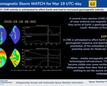 Strong geomagnetic storm could trigger auroras as far south as Illinois on March 19
