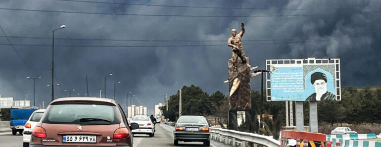 Tehran was plunged into darkness from the smoke from the burning oil