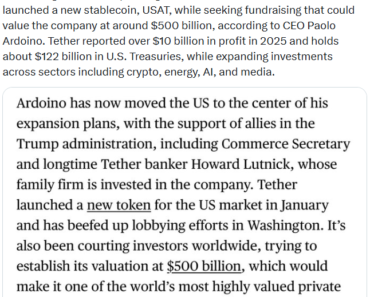 Tether CEO Ardoino Pushes US Market Development With USAT Token Tether CEO Ardoino Pushes US Market Development With USAT Token