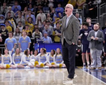 The Big East fined UConn’s Dan Hurley $25,000 for damaging conduct at Marquette. The Big East fined UConn’s Dan Hurley $25,000 for damaging conduct at Marquette.