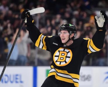 The Bruins recorded their 14th straight home win against Maclean Celebrini and the Sharks.