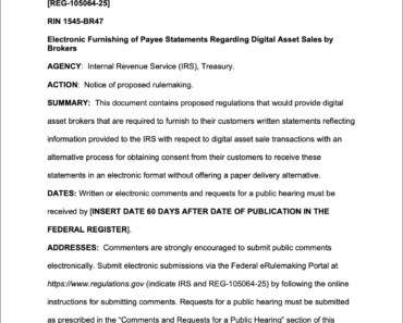 The IRS proposes that crypto exchanges switch to mandatory electronic tax filings