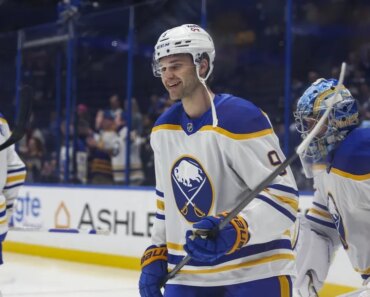 The barnstorming Sabers finally returned home to take on the Golden Knights. The barnstorming Sabers finally returned home to take on the Golden Knights.