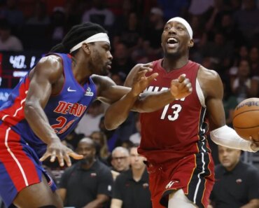 The heat kept rolling, snapping a four-game losing streak to the East-leading Pistons.