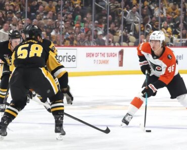 Trevor Zegras lifts the Flyers past the Penguins in a shootout.