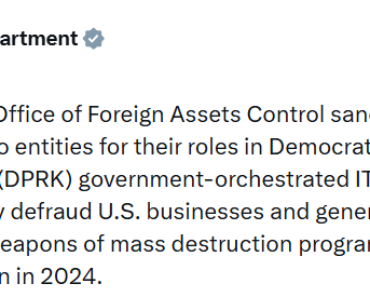 US Sanctions Ring Enables Fraud by North Korean IT Staff