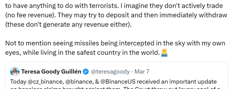 US court dismisses Binance, CZ’s terrorism financing lawsuit