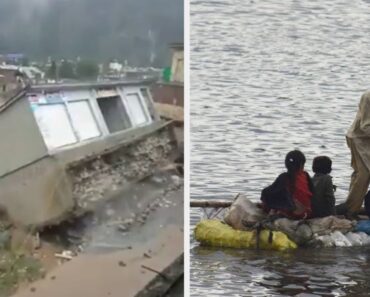 Videos of Pakistan floods show buildings washed away by waters