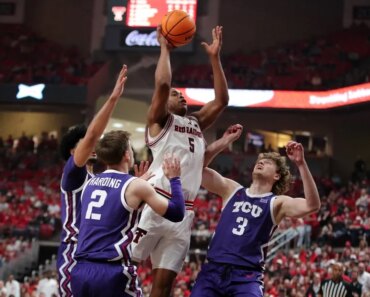 Xavier Edmonds’ double-double propelled TCU past No. 10 Texas Tech.